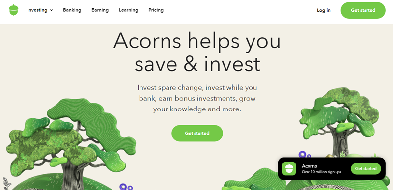 Acorns Website